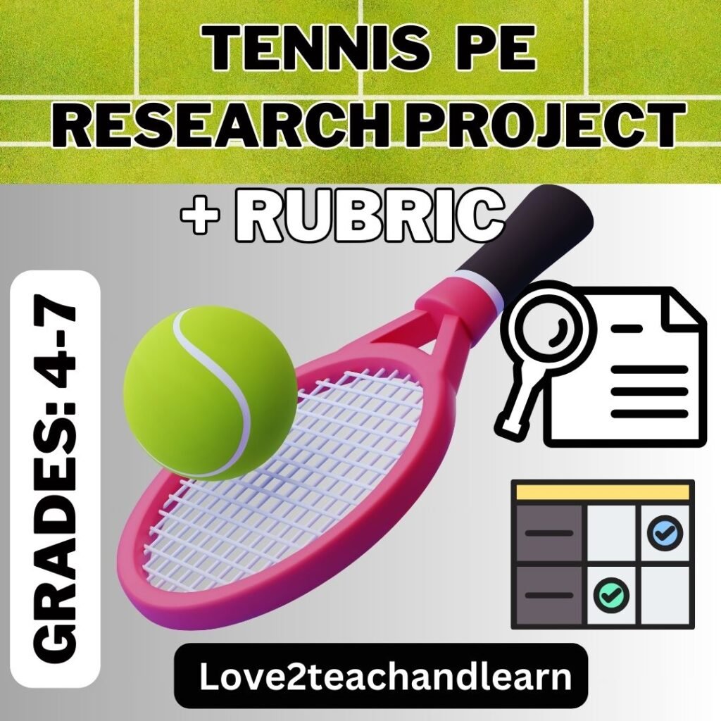 Tennis PE Research Projects + Rubric