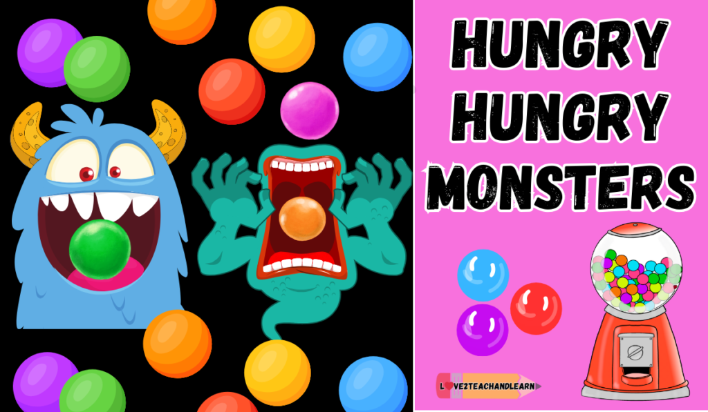 HUNGRY HUNGRY MONSTERS - First Grade PE game
