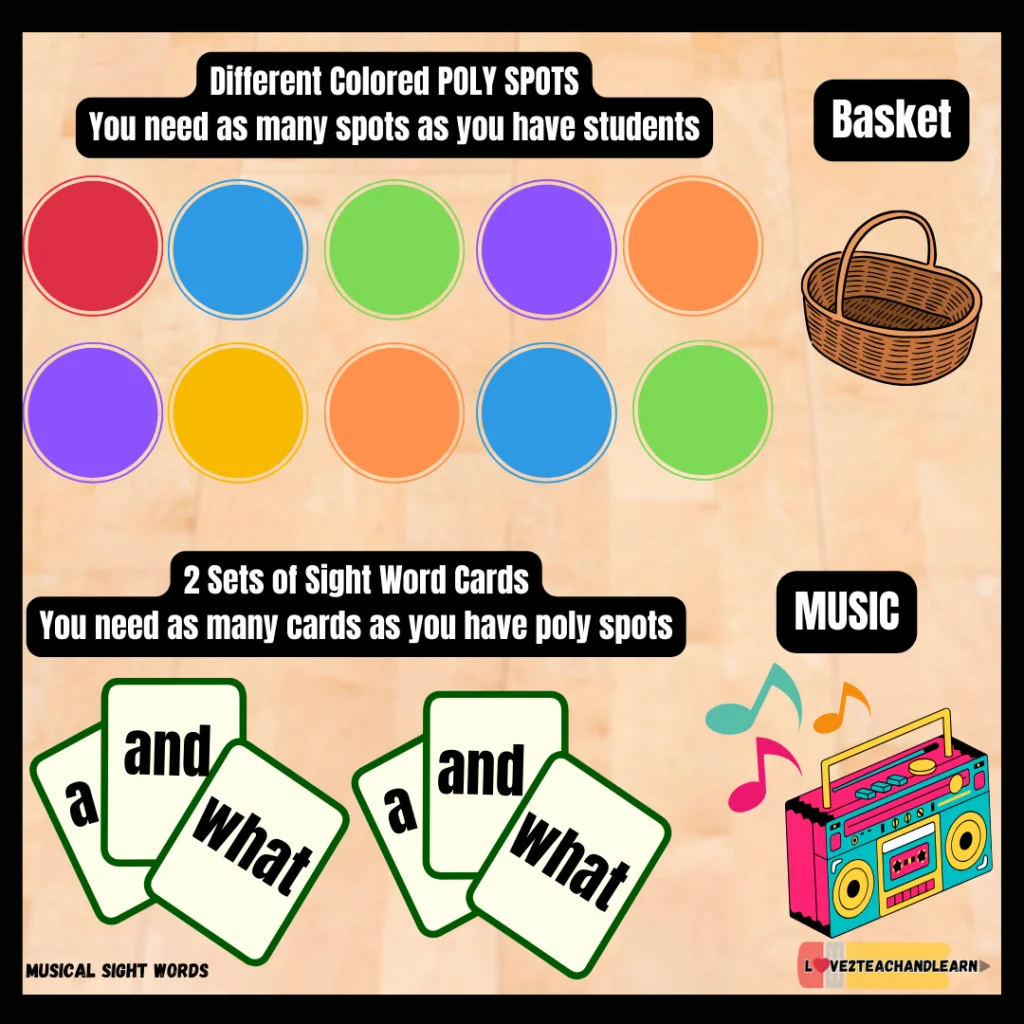 Musical Sight Words - Equipment