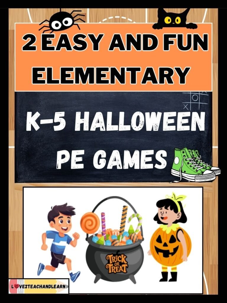 2 Easy and Fun Elementary Gym Halloween PE Games