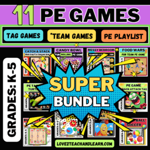 11 Elementary PE Games Super Bundle