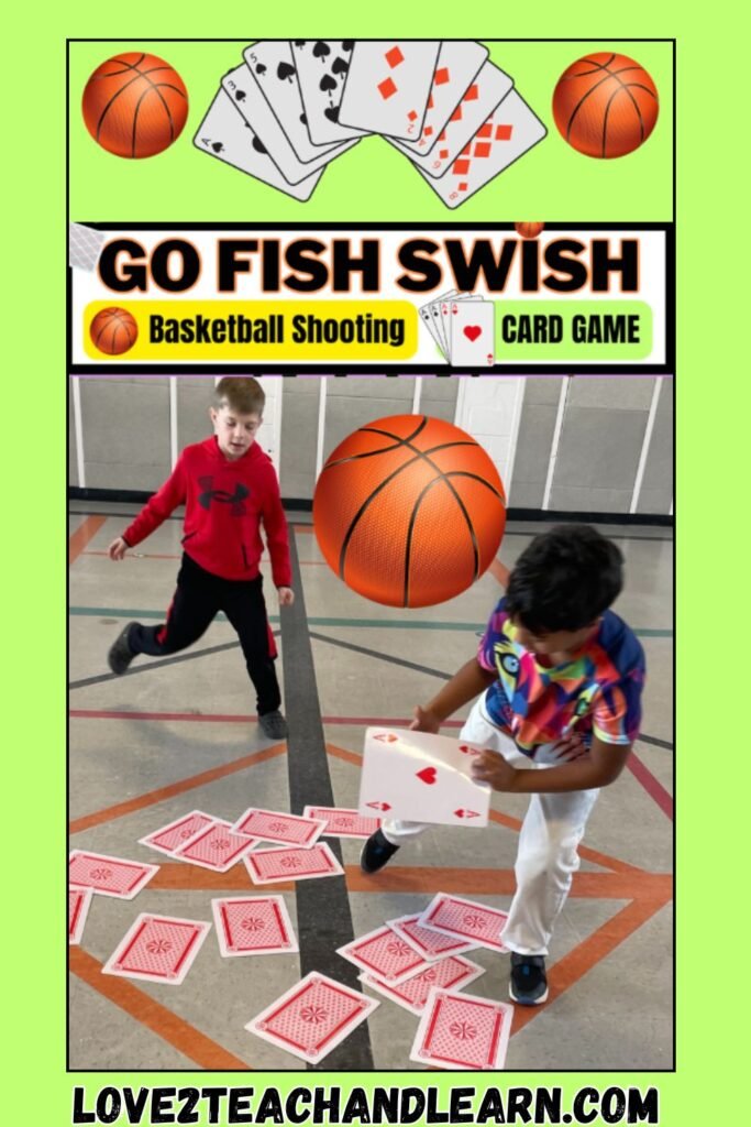 Go Fish Swish - Basketball PE Game - Love 2 Teach and Learn