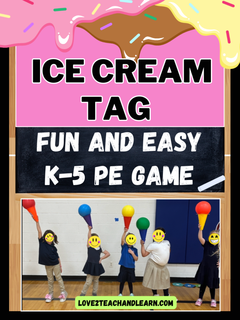 ICE CREAM TAG: Fun and Easy K-5 Elementary PE Game