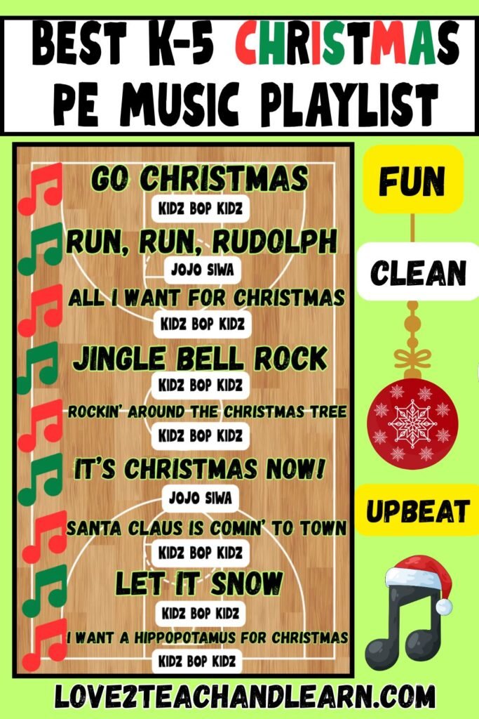 Best K-5 Christmas PE Playlist - Love 2 Teach and Learn