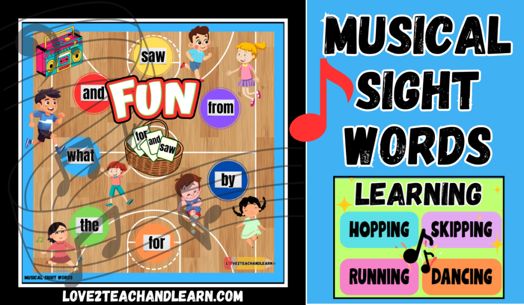 Musical Sight Words: K-2 PE Class Reading Gym Game