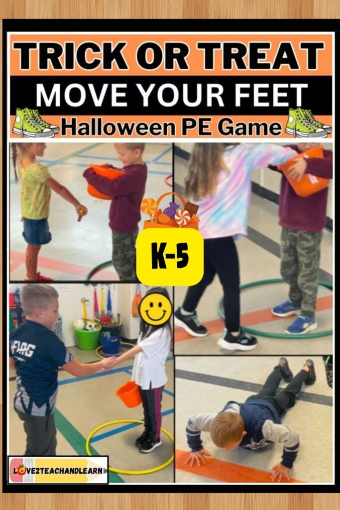 Halloween PE Game - Trick or Treat, Move Your Feet - Love 2 Teach and Learn