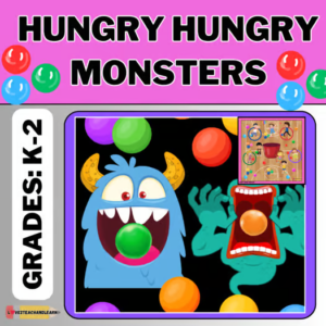 HUNGRY MONSTERS: Fun Throwing PE Gym Class Field Day Games & Activities Stations