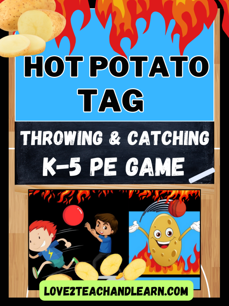 HOT POTATO TAG: Throwing and Catching K-5 Elementary PE Game