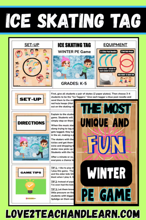 Ice Skating Tag - Winter PE Game