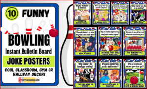 10 Funny Bowling Instant Bulletin Board Joke Posters