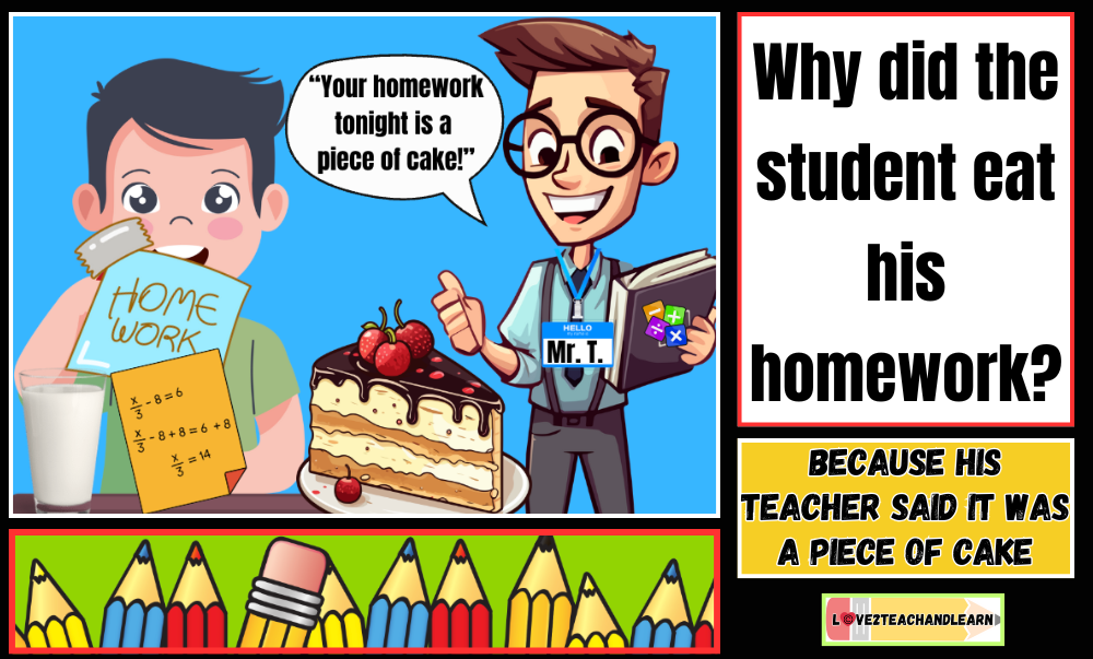 September Jokes for Kids - Why did the student eat his homework?