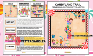 Candyland Trail PE Game Lesson Plan