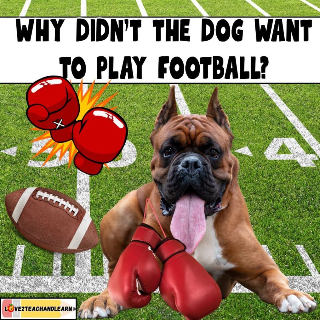 Football Jokes for Kids - Why didn't the dog want to play football?