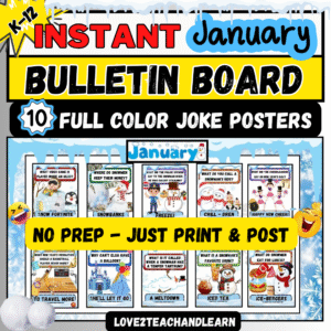 Instant January Bulletin Board - Love 2 Teach and Learn