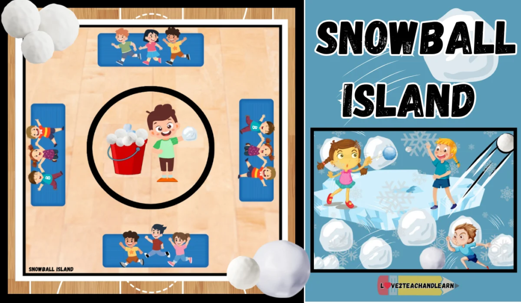 Snowball Island - Winter Elementary PE Game