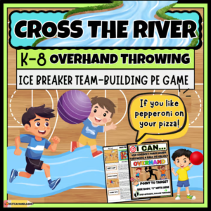 CROSS THE RIVER: Fun Safe PE Gym Games Icebreaker Brain Break Field Day Activity