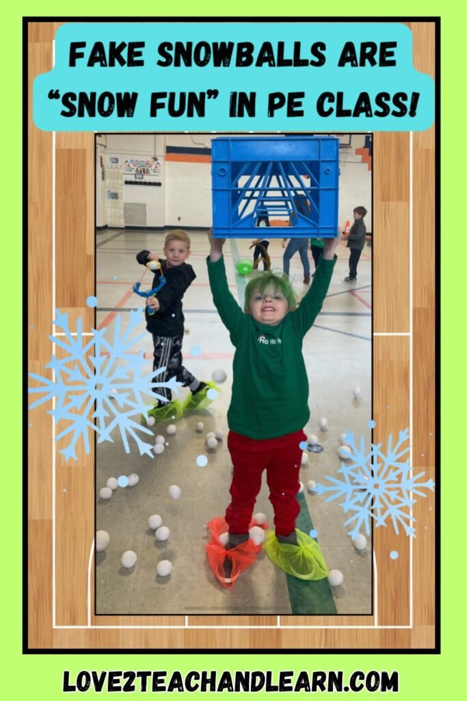 Elementary PE Station Ideas - Fake Snowballs
