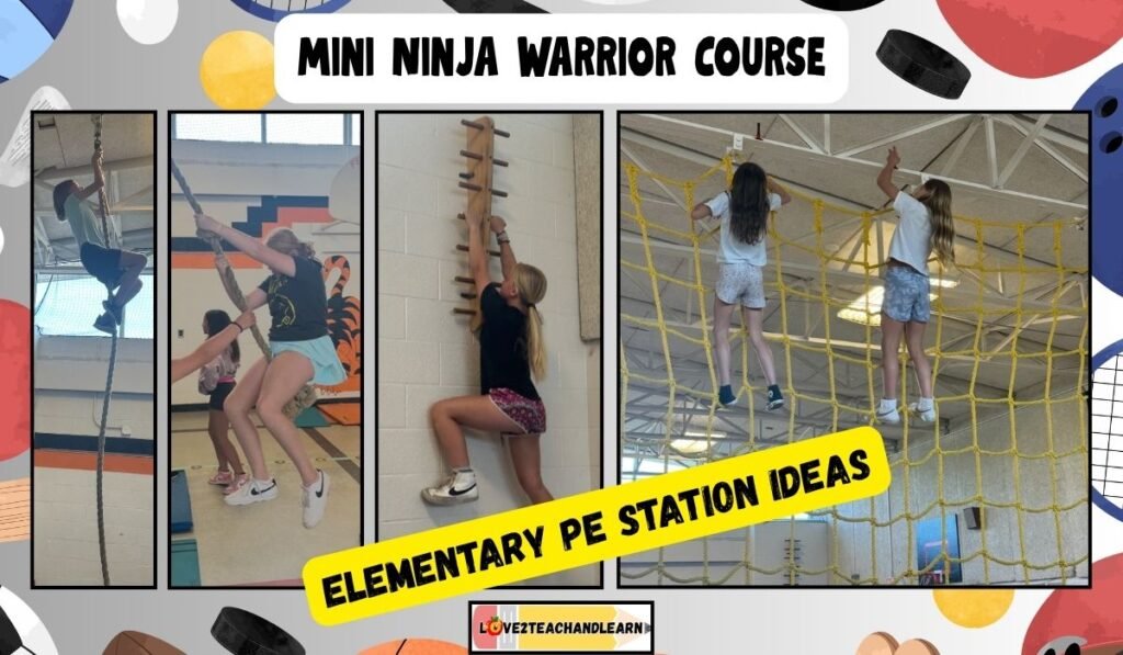Mini Ninja Warrior Course - Elementary PE Station Ideas