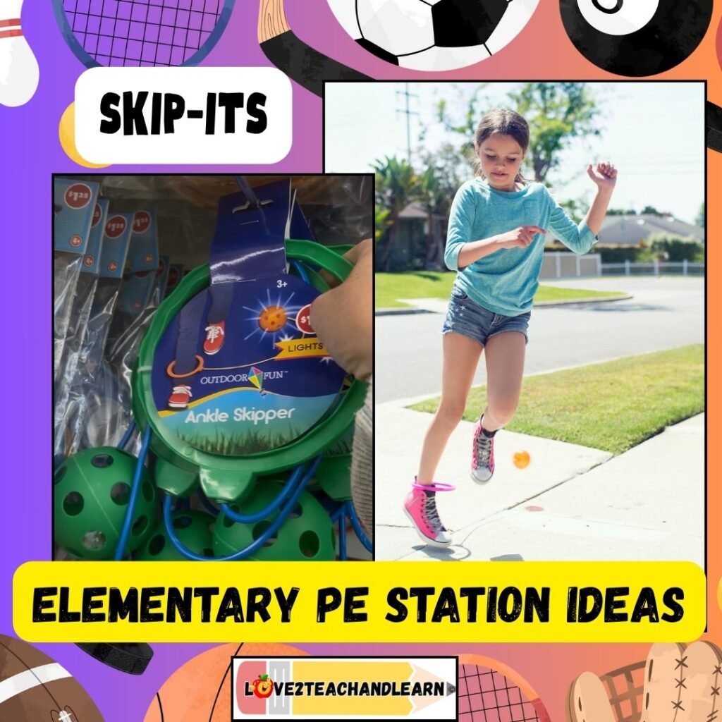 SKIP-ITS or Ankle Skippers are great Elementary PE Station Ideas