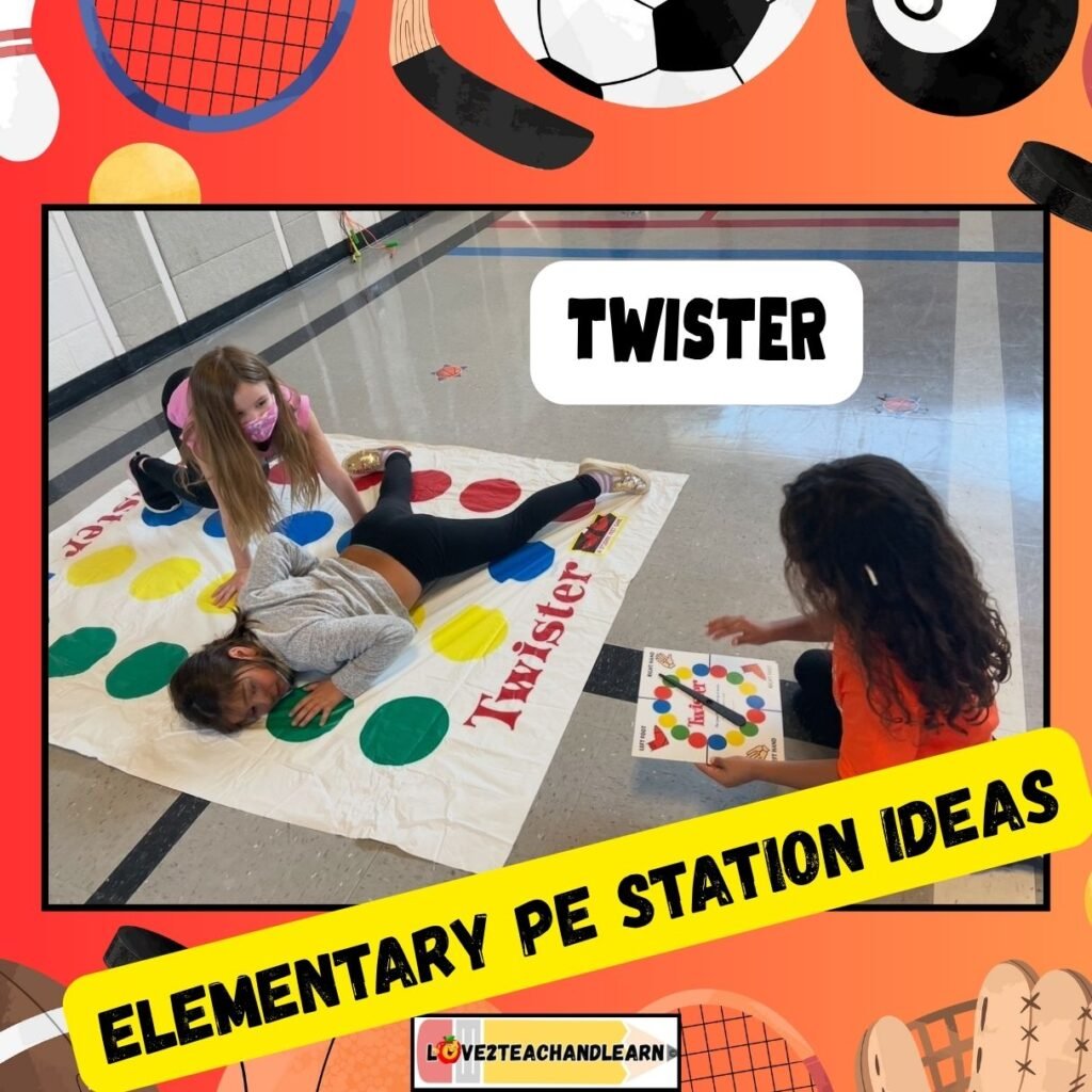 Elementary PE Station Ideas - Twister