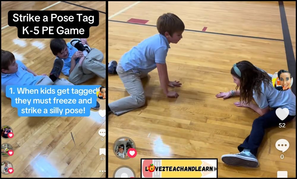Easy Tag Games - Strike a Pose Tag K-5 PE Game