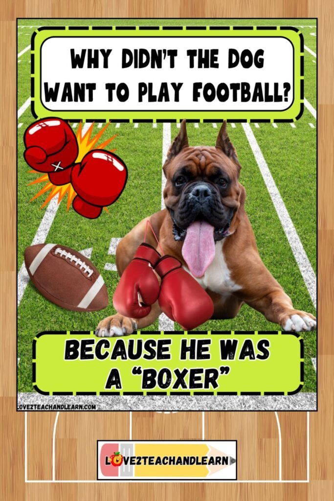 Gym Jokes for Kids - Why didn't the Dog Want to Play Football?