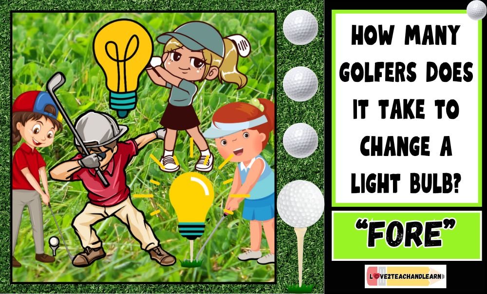 Golf Jokes for Kids - How many golfers does it take to change a light bulb?