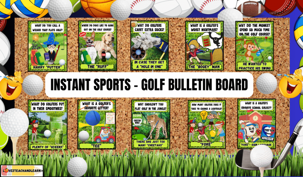 Instant Golf Bulletin Board for PE Teachers