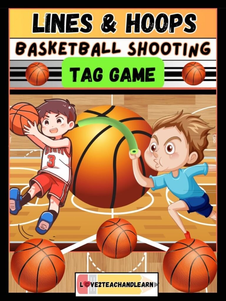 LINES and HOOPS TAG: K-5 Warm-Up Game for Gym Class