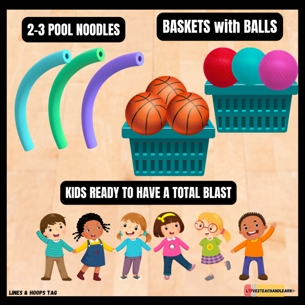 LINES and HOOPS Tag Game