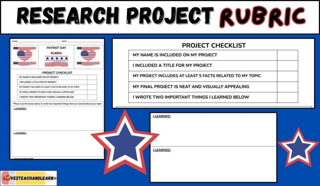 Patriot Day Research Project Rubric