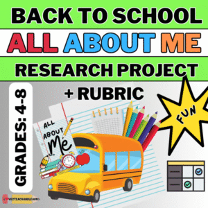 All About Me Research Project + Rubric
