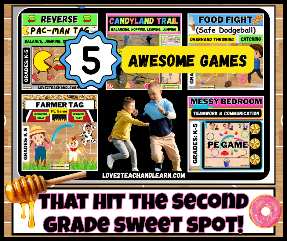 Second Grade Gym Games that Hit the "Sweet Spot" Love 2 Teach and Learn