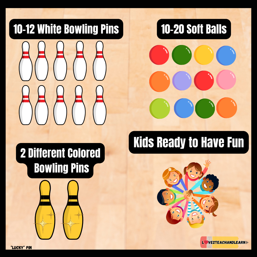 LUCKY PIN: K-5 (Throwing, Rolling, Kicking, Catching) PE Game