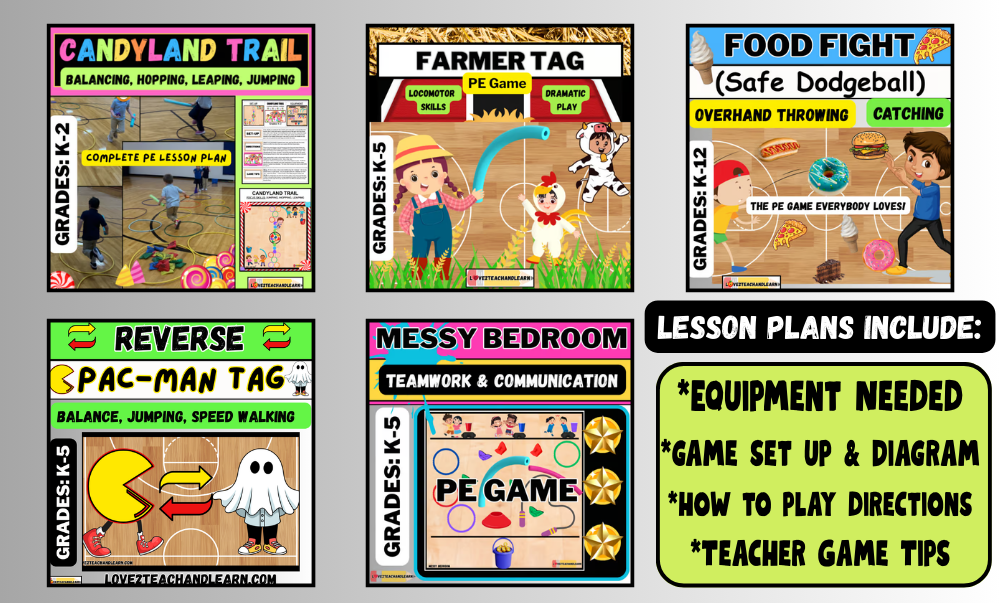 Second Grade PE Games Bundle - Love 2 Teach and Learn