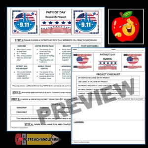 Patriot Day Research Project - Teacher Resource