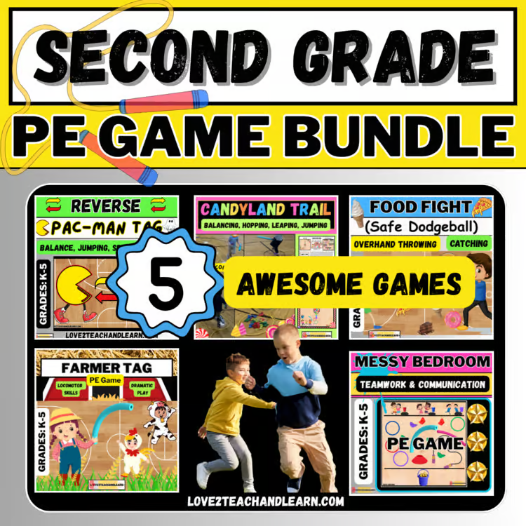 Second Grade PE Game Bundle - Love 2 Teach and Learn