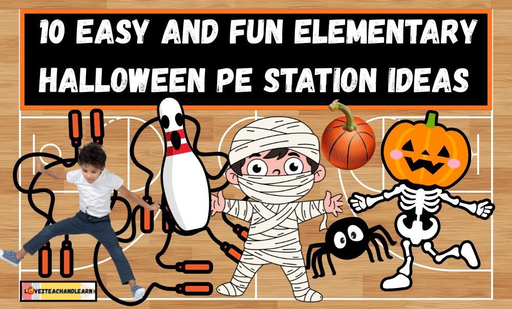 10 Easy and Fun Elementary Halloween PE Station Ideas 