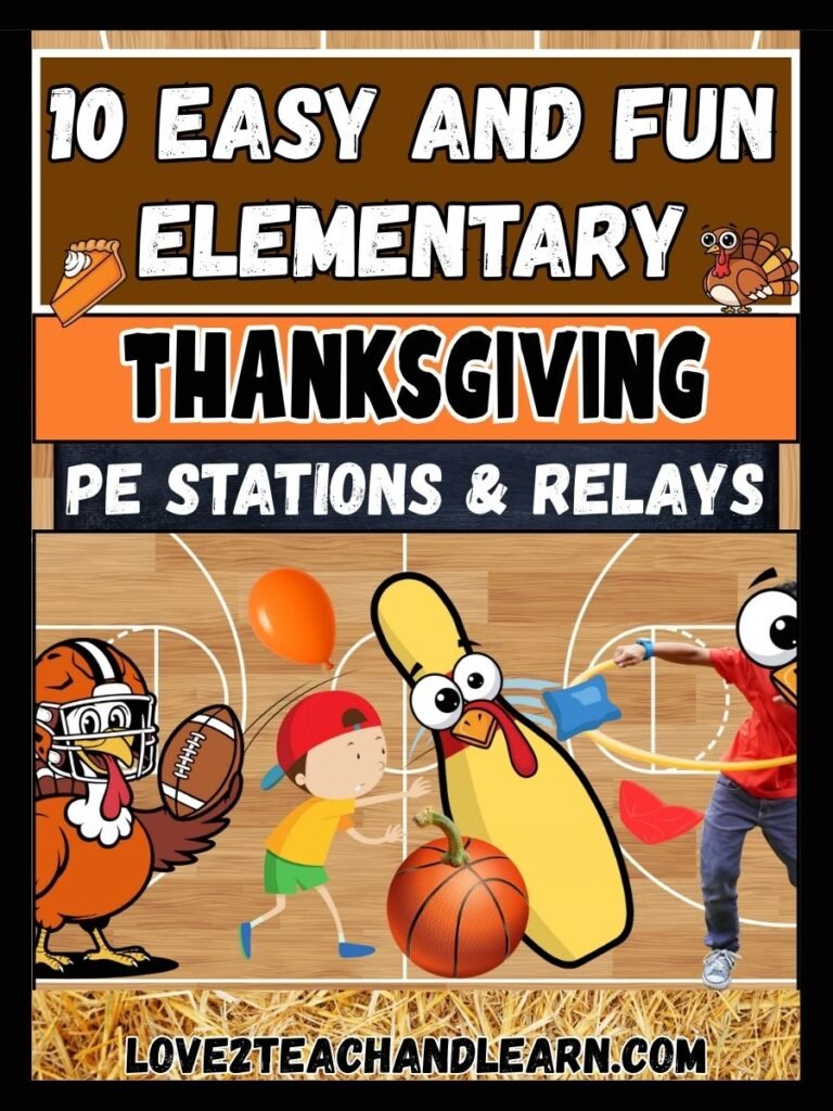 10 Easy and Fun Elementary Thanksgiving PE Stations and Relays