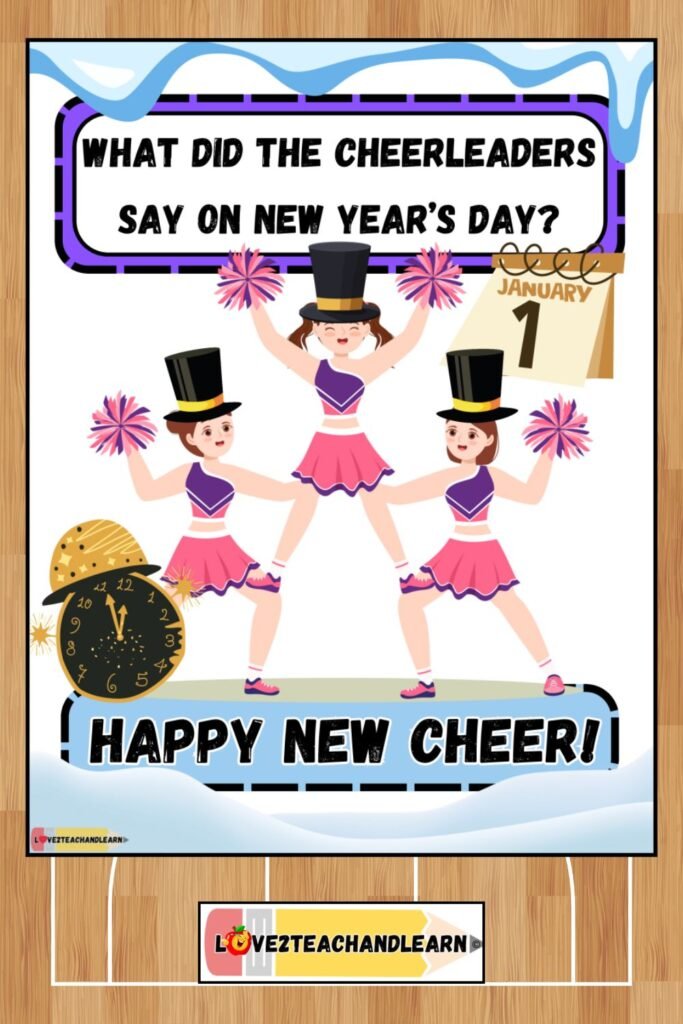 What did the cheerleaders say on New Year's Day - Gym Jokes for Kids