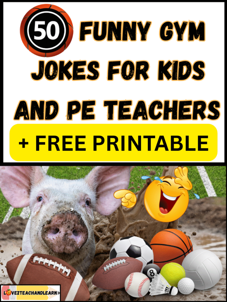 50 Funny Gym Jokes for Kids and PE Teachers (Free Printable)