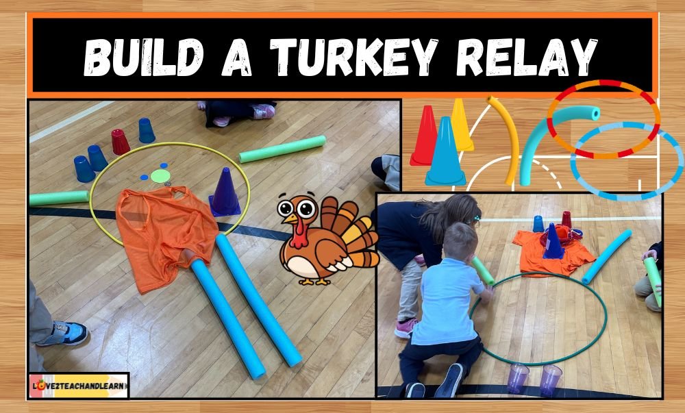 Build a Turkey Relay - Thanksgiving PE Games
