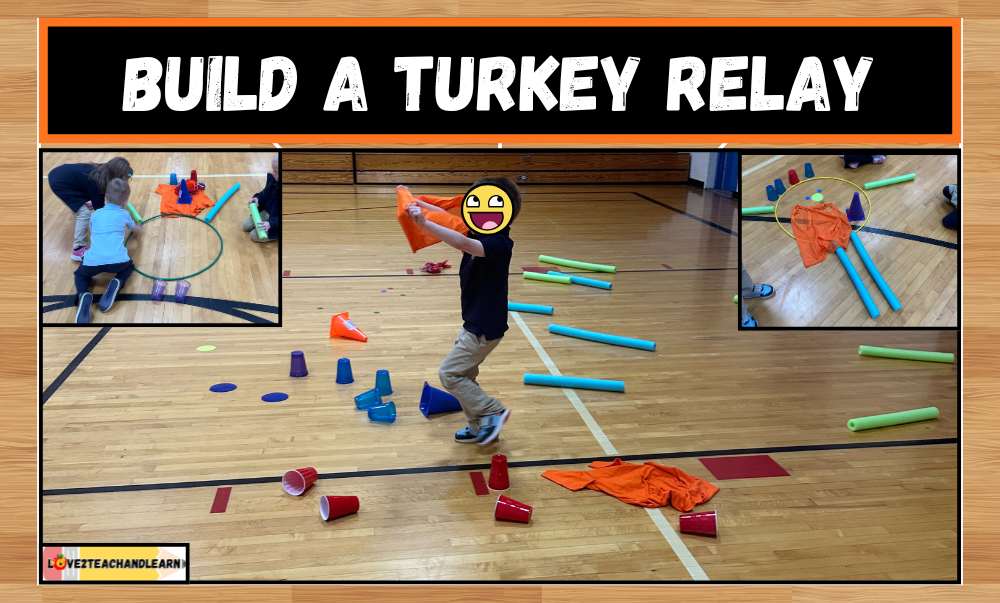 Build a Turkey Relay - Thanksgiving PE Games