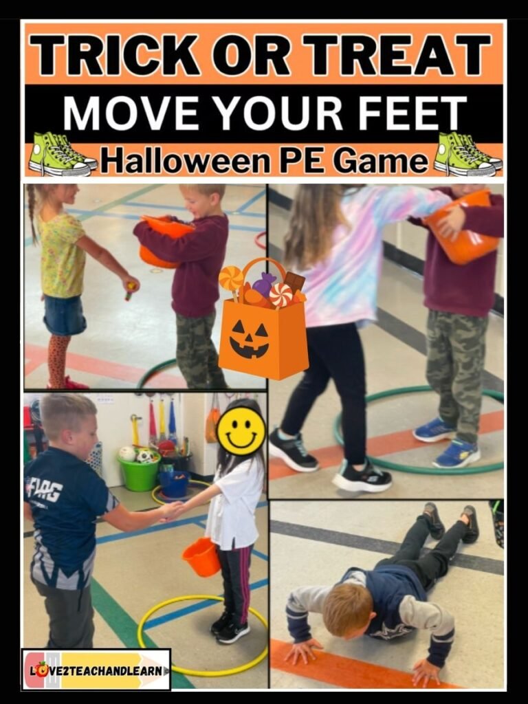 TRICK or TREAT, MOVE Your FEET: Fun K-5 Halloween PE Game