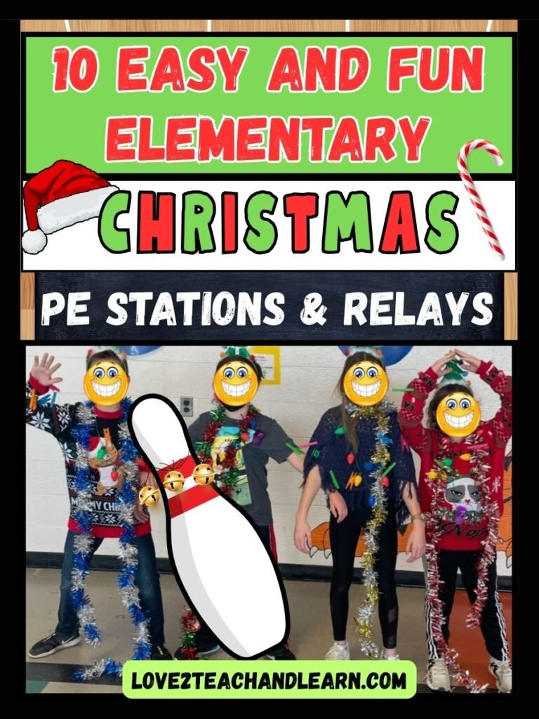 10 Easy and Fun Elementary CHRISTMAS PE Stations and Relay Games