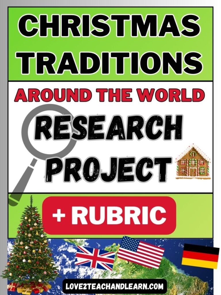 CHRISTMAS TRADITIONS Research Project + Rubric (Around the World)
