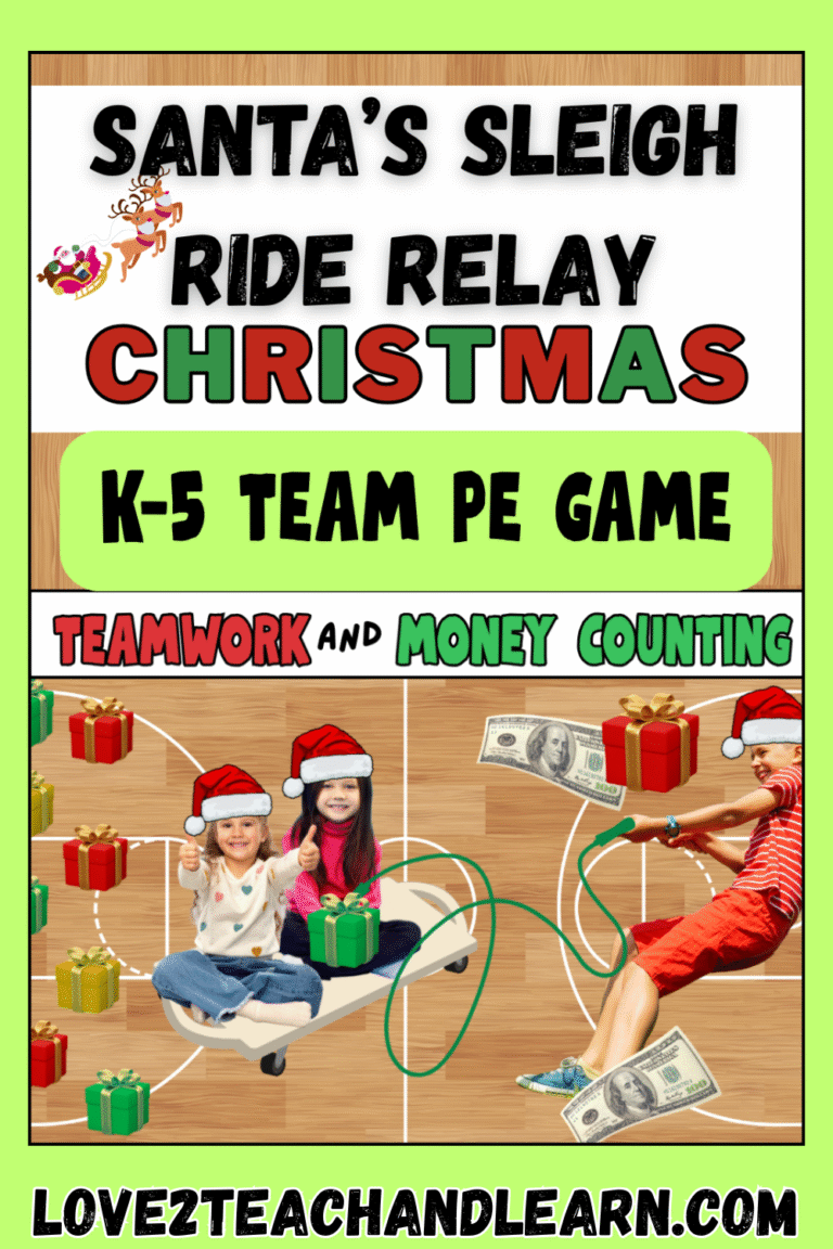 Santa's Sleigh Relay - Christmas PE Game