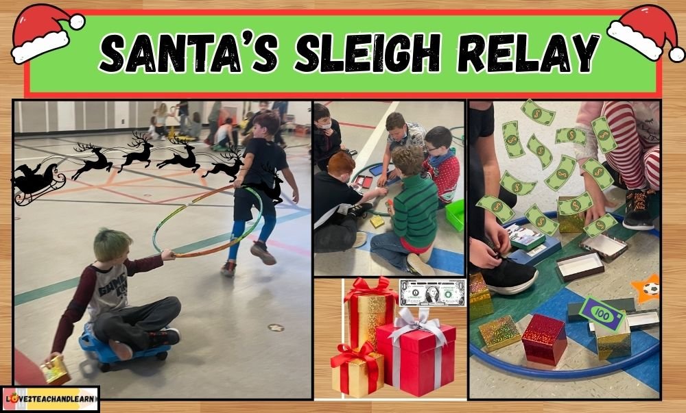 Santa's Sleigh Relay - Christmas PE Stations and Relays