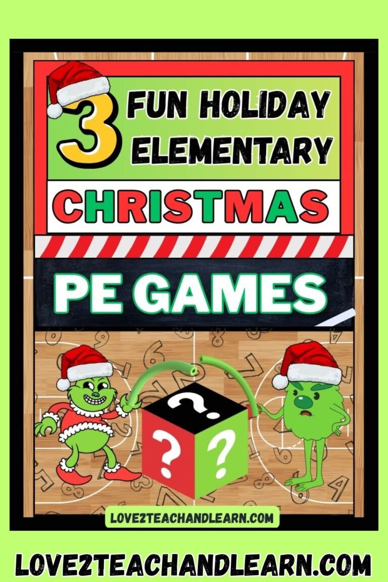 3 Fun Elementary (Tag, Relay, Team) Christmas PE Games