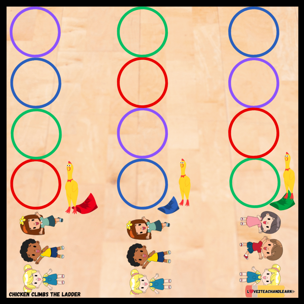 Chicken Climbs the Ladder - Easy Game Set-Up